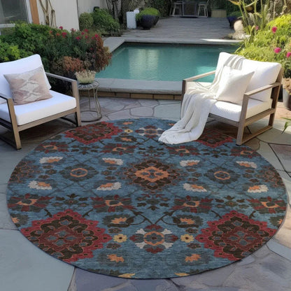 Vespera Denim Washable Indoor-Outdoor Rug-Outdoor Rugs-LOOMLAN Rugs-LOOMLAN