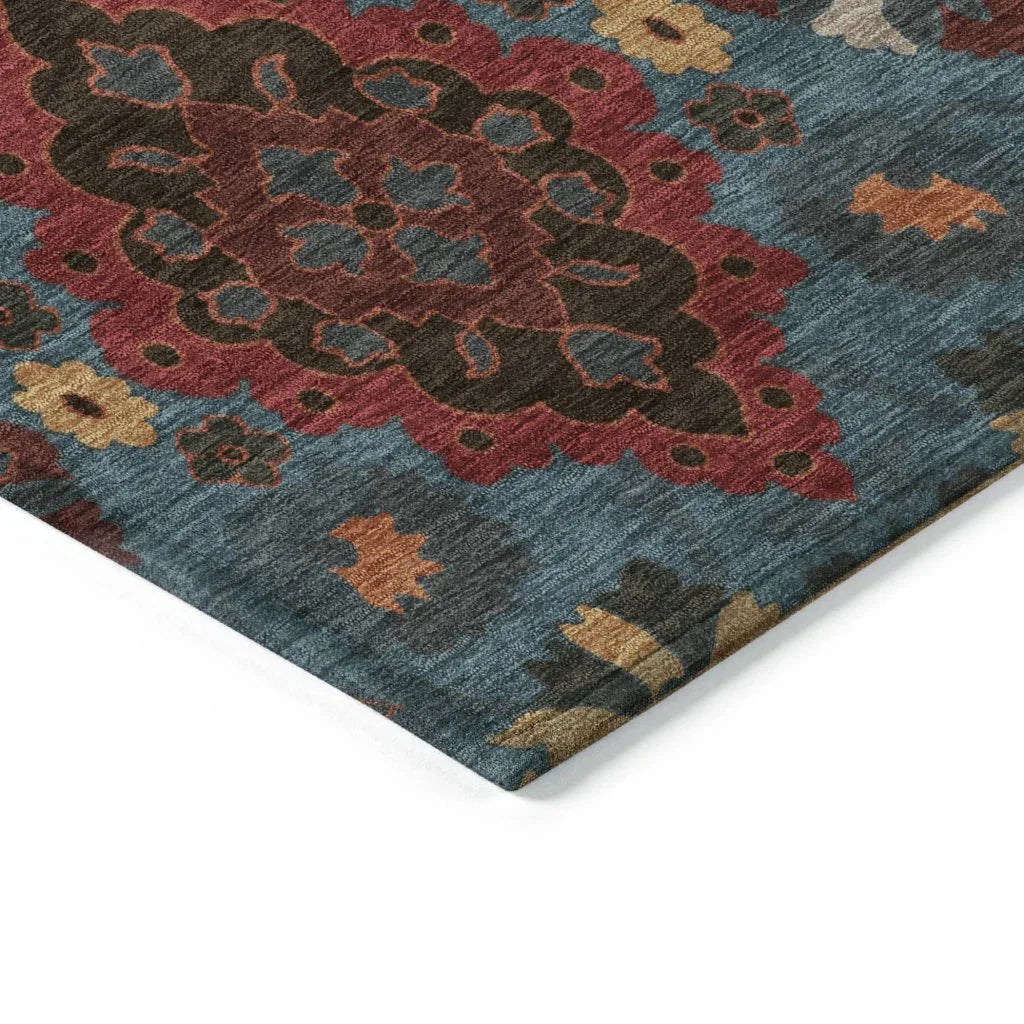 Vespera Denim Washable Indoor-Outdoor Rug-Outdoor Rugs-LOOMLAN Rugs-LOOMLAN