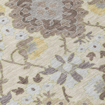 Vespera Ivory Washable Indoor-Outdoor Rug-Outdoor Rugs-LOOMLAN Rugs-LOOMLAN