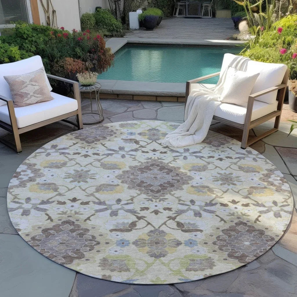 Vespera Ivory Washable Indoor-Outdoor Rug-Outdoor Rugs-LOOMLAN Rugs-LOOMLAN
