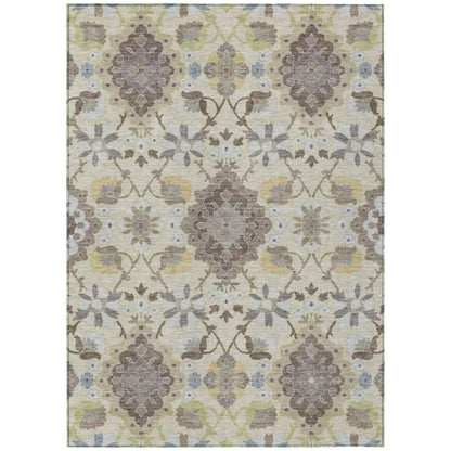 Vespera Ivory Washable Indoor-Outdoor Rug-Outdoor Rugs-LOOMLAN Rugs-2'6" x 3'10"-LOOMLAN