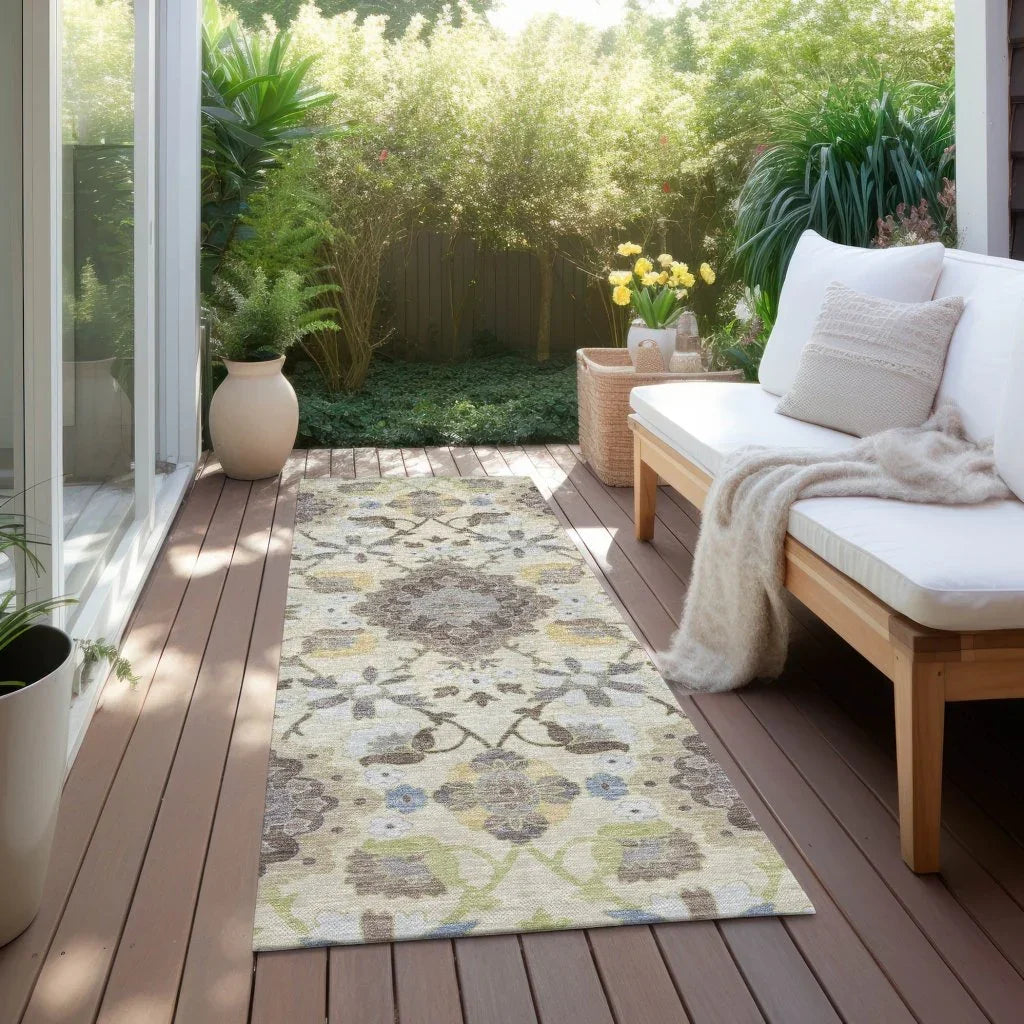 Vespera Ivory Washable Indoor-Outdoor Rug-Outdoor Rugs-LOOMLAN Rugs-LOOMLAN