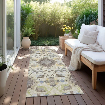 Vespera Ivory Washable Indoor-Outdoor Rug-Outdoor Rugs-LOOMLAN Rugs-LOOMLAN