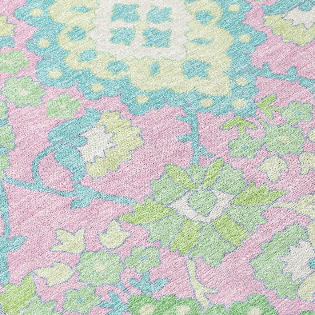 Vespera Pink Washable Indoor-Outdoor Rug-Outdoor Rugs-LOOMLAN Rugs-LOOMLAN