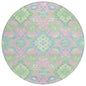 Vespera Pink Washable Indoor-Outdoor Rug-Outdoor Rugs-LOOMLAN Rugs-8' x 8'-LOOMLAN
