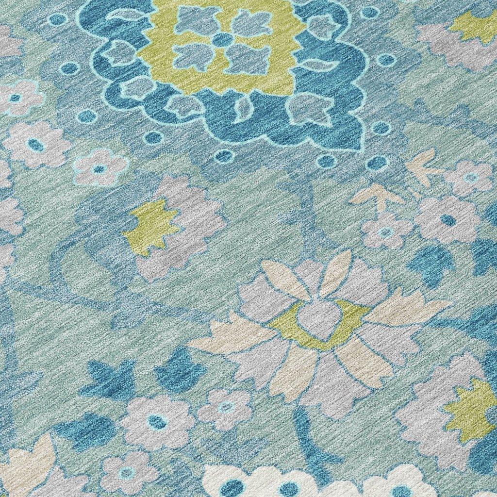Vespera Teal Washable Indoor-Outdoor Rug-Outdoor Rugs-LOOMLAN Rugs-LOOMLAN