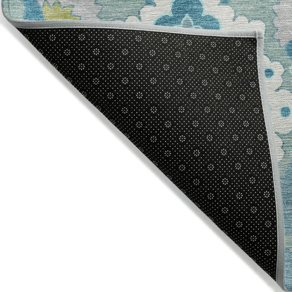Vespera Teal Washable Indoor-Outdoor Rug-Outdoor Rugs-LOOMLAN Rugs-LOOMLAN