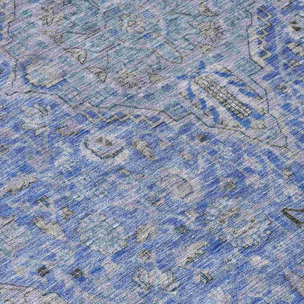 Vexira Blue Washable Indoor - Outdoor Rug - LOOMLAN - LOOMLAN Rugs - Outdoor Rugs