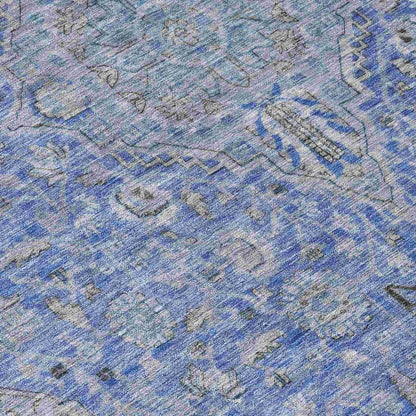 Vexira Blue Washable Indoor - Outdoor Rug - LOOMLAN - LOOMLAN Rugs - Outdoor Rugs