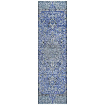 Vexira Blue Washable Indoor - Outdoor Rug - LOOMLAN - LOOMLAN Rugs - Outdoor Rugs