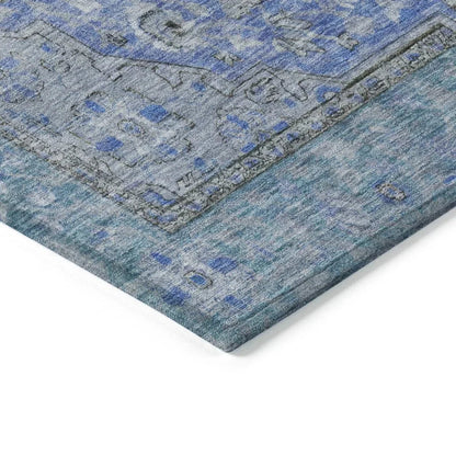 Vexira Blue Washable Indoor - Outdoor Rug - LOOMLAN - LOOMLAN Rugs - Outdoor Rugs