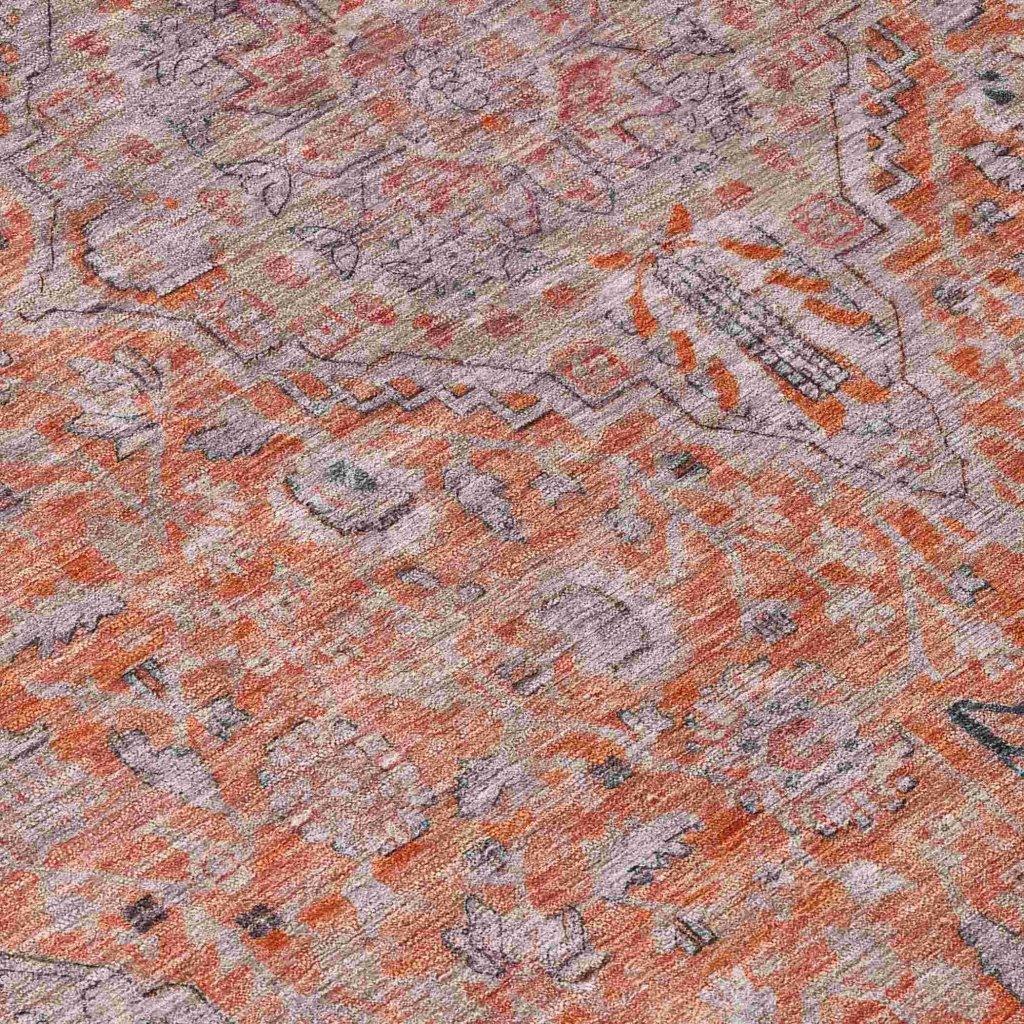 Vexira Orange Washable Indoor - Outdoor Rug - LOOMLAN - LOOMLAN Rugs - Outdoor Rugs
