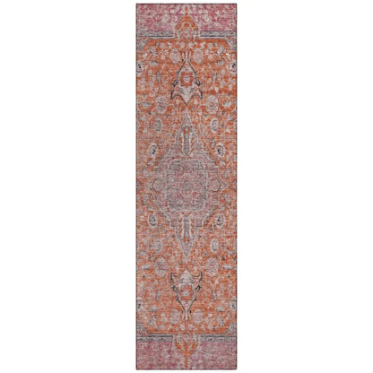 Vexira Orange Washable Indoor - Outdoor Rug - LOOMLAN - LOOMLAN Rugs - Outdoor Rugs
