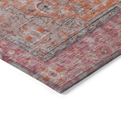 Vexira Orange Washable Indoor - Outdoor Rug - LOOMLAN - LOOMLAN Rugs - Outdoor Rugs