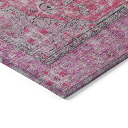 Vexira Pink Washable Indoor - Outdoor Rug - LOOMLAN - LOOMLAN Rugs - Outdoor Rugs