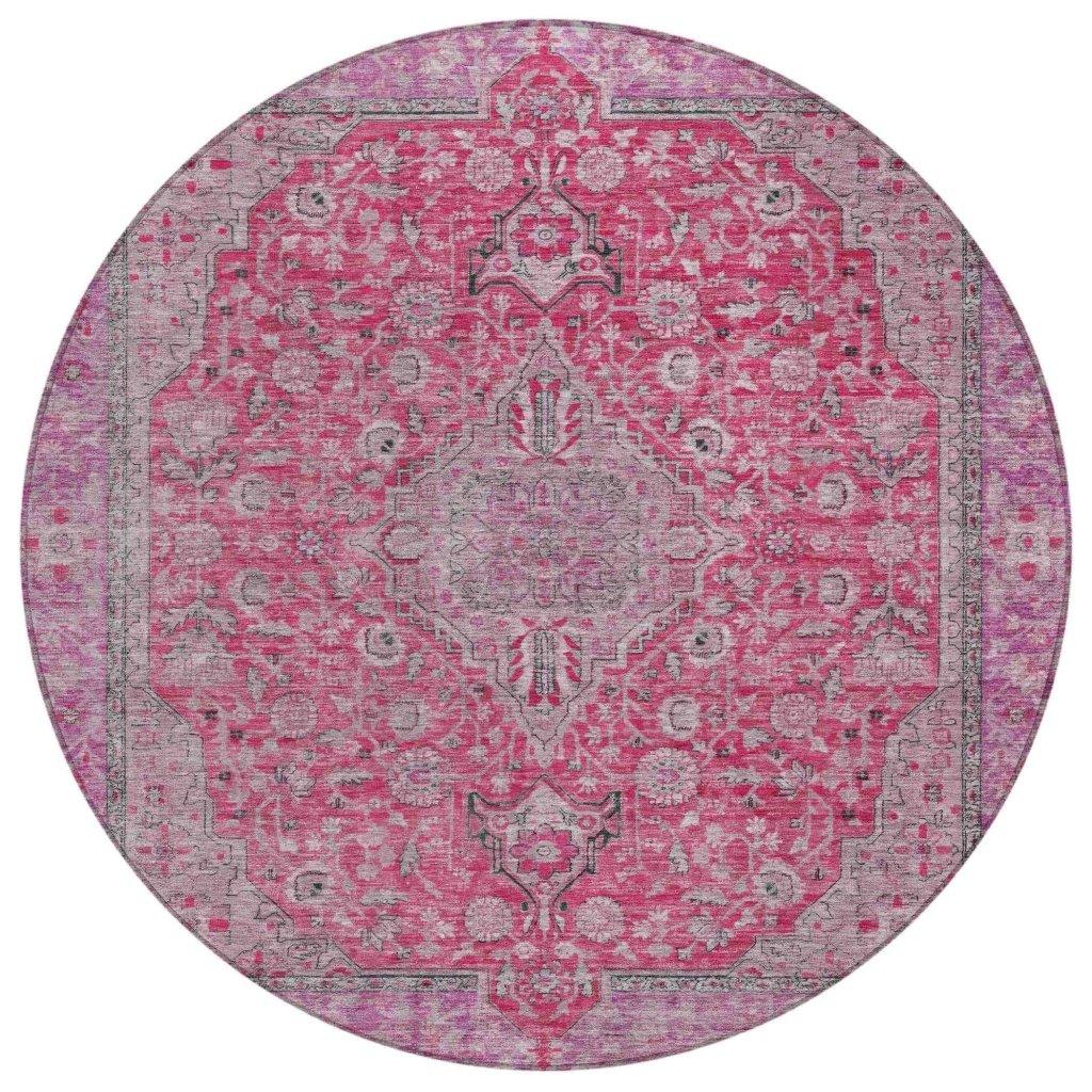 Vexira Pink Washable Indoor - Outdoor Rug - LOOMLAN - LOOMLAN Rugs - Outdoor Rugs