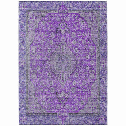 Vexira Purple Washable Indoor - Outdoor Rug - LOOMLAN - LOOMLAN Rugs - Outdoor Rugs