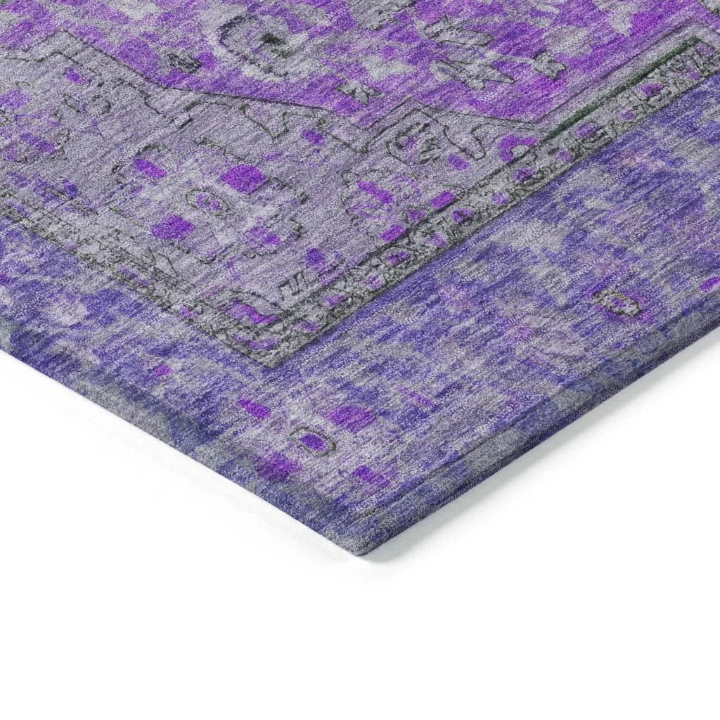 Vexira Purple Washable Indoor - Outdoor Rug - LOOMLAN - LOOMLAN Rugs - Outdoor Rugs