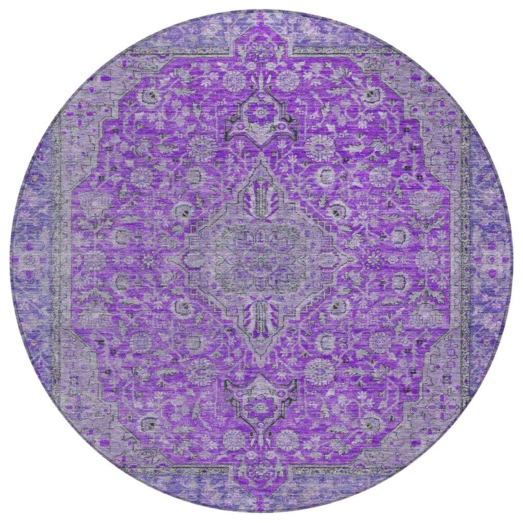 Vexira Purple Washable Indoor - Outdoor Rug - LOOMLAN - LOOMLAN Rugs - Outdoor Rugs