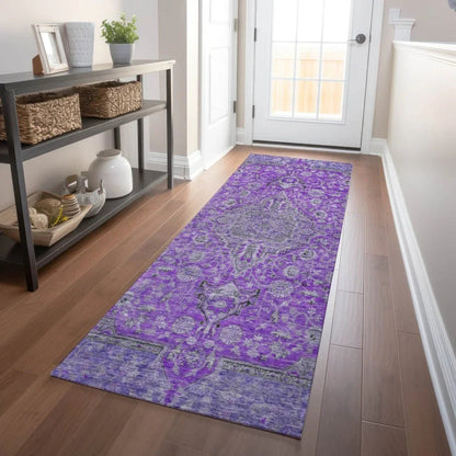 Vexira Purple Washable Indoor - Outdoor Rug - LOOMLAN - LOOMLAN Rugs - Outdoor Rugs
