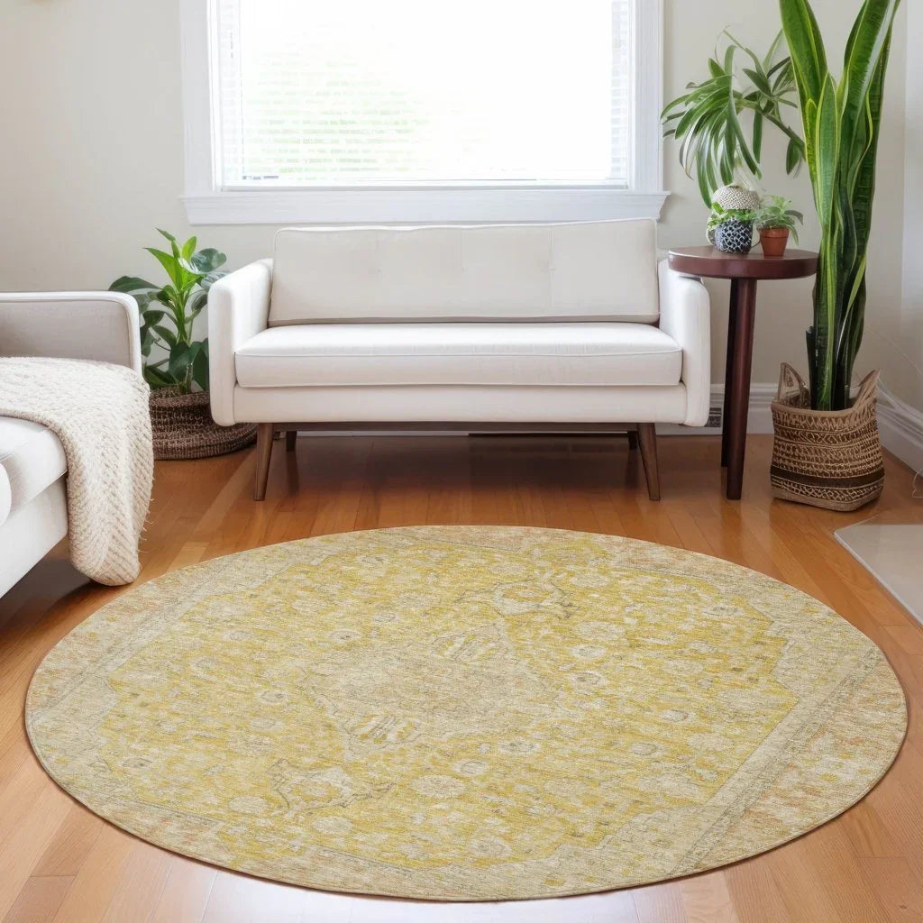 Vexira Wheat Washable Indoor - Outdoor Rug - LOOMLAN - LOOMLAN Rugs - Outdoor Rugs