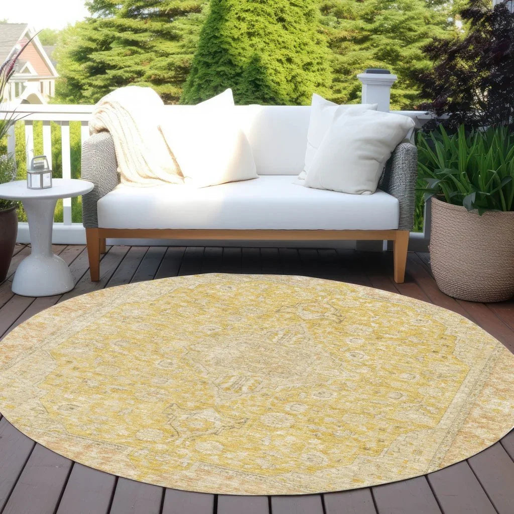 Vexira Wheat Washable Indoor - Outdoor Rug - LOOMLAN - LOOMLAN Rugs - Outdoor Rugs