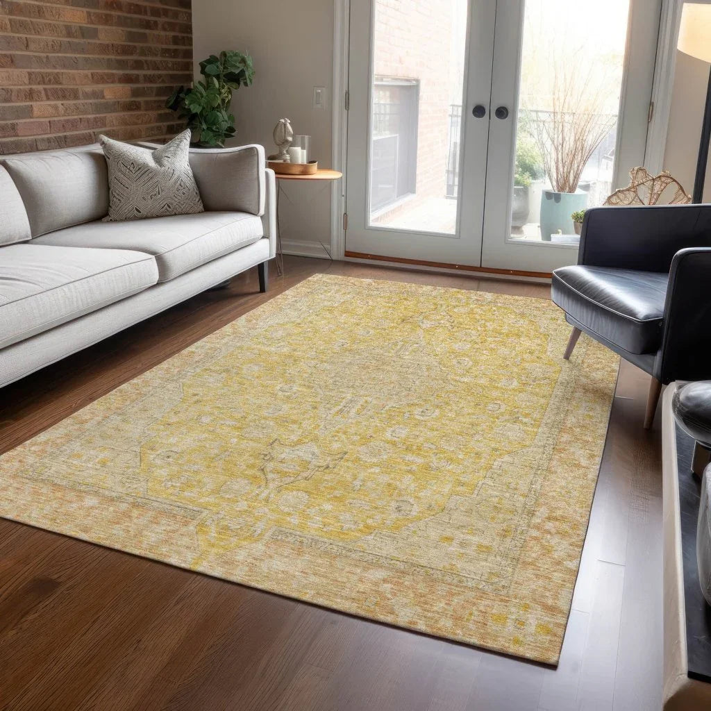 Vexira Wheat Washable Indoor - Outdoor Rug - LOOMLAN - LOOMLAN Rugs - Outdoor Rugs