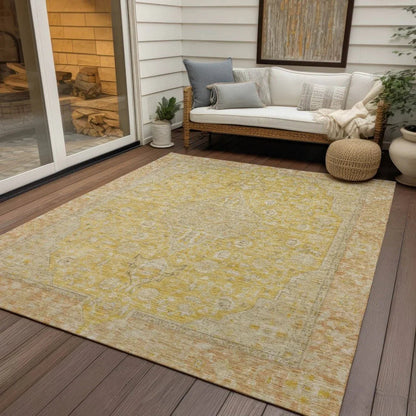 Vexira Wheat Washable Indoor - Outdoor Rug - LOOMLAN - LOOMLAN Rugs - Outdoor Rugs