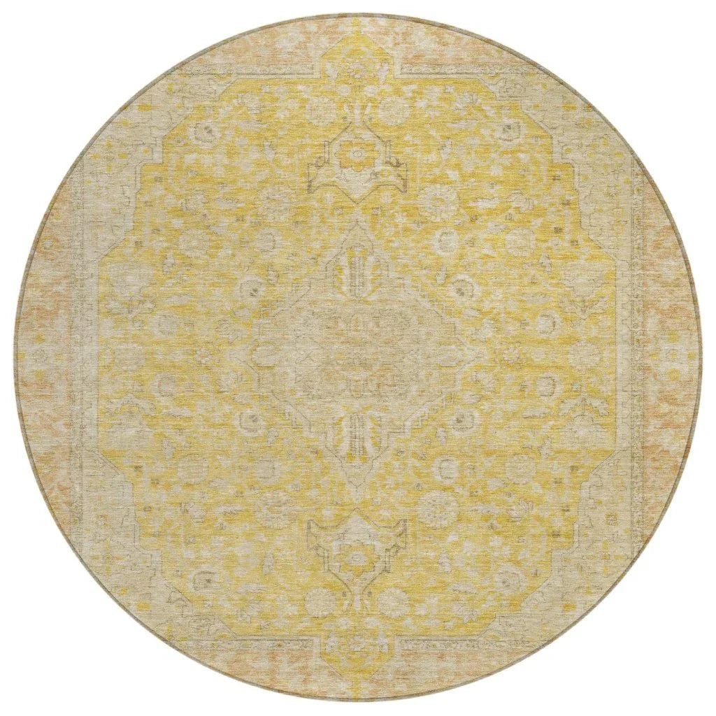 Vexira Wheat Washable Indoor - Outdoor Rug - LOOMLAN - LOOMLAN Rugs - Outdoor Rugs