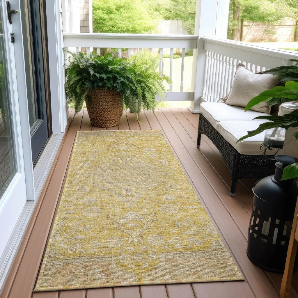 Vexira Wheat Washable Indoor - Outdoor Rug - LOOMLAN - LOOMLAN Rugs - Outdoor Rugs