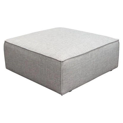 Vice Square Ottoman in Barley Fabric - LOOMLAN - Diamond Sofa - Ottomans