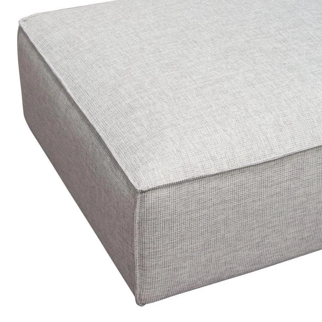 Vice Square Ottoman in Barley Fabric - LOOMLAN - Diamond Sofa - Ottomans