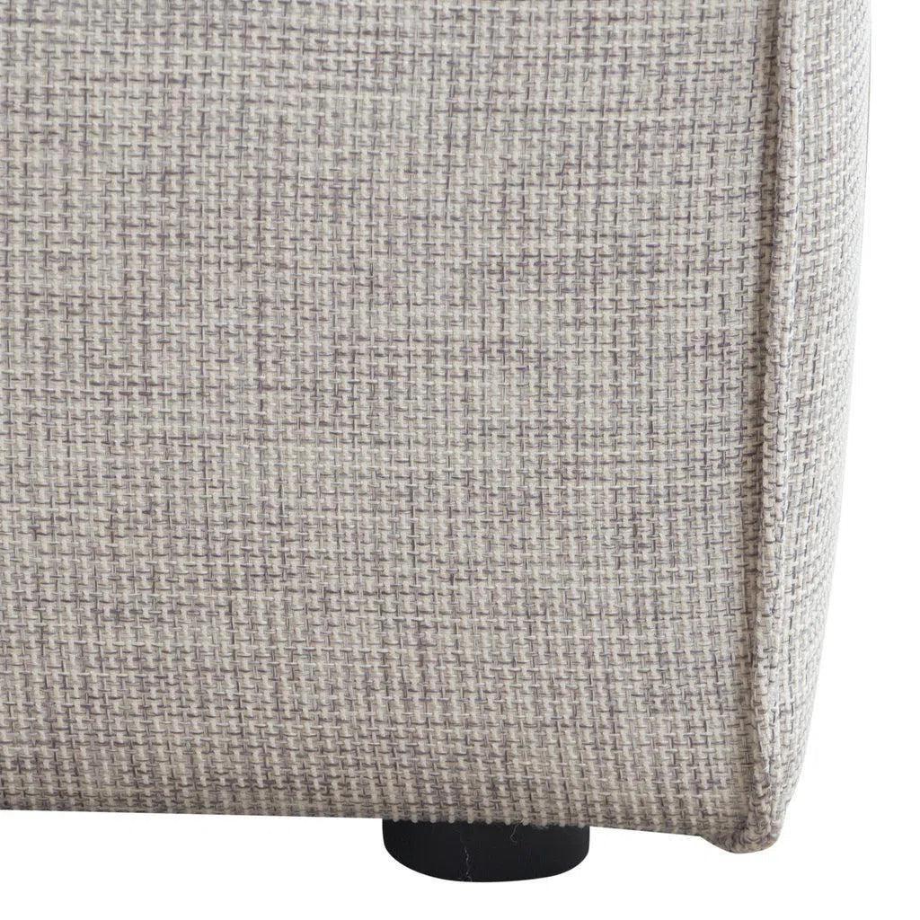 Vice Square Ottoman in Barley Fabric - LOOMLAN - Diamond Sofa - Ottomans