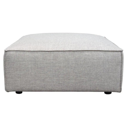 Vice Square Ottoman in Barley Fabric - LOOMLAN - Diamond Sofa - Ottomans