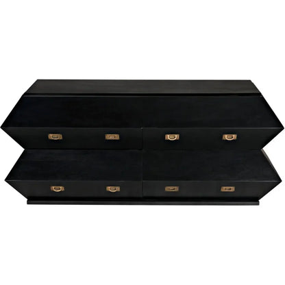 Vico Wood Black Dresser - LOOMLAN - Noir - Dressers