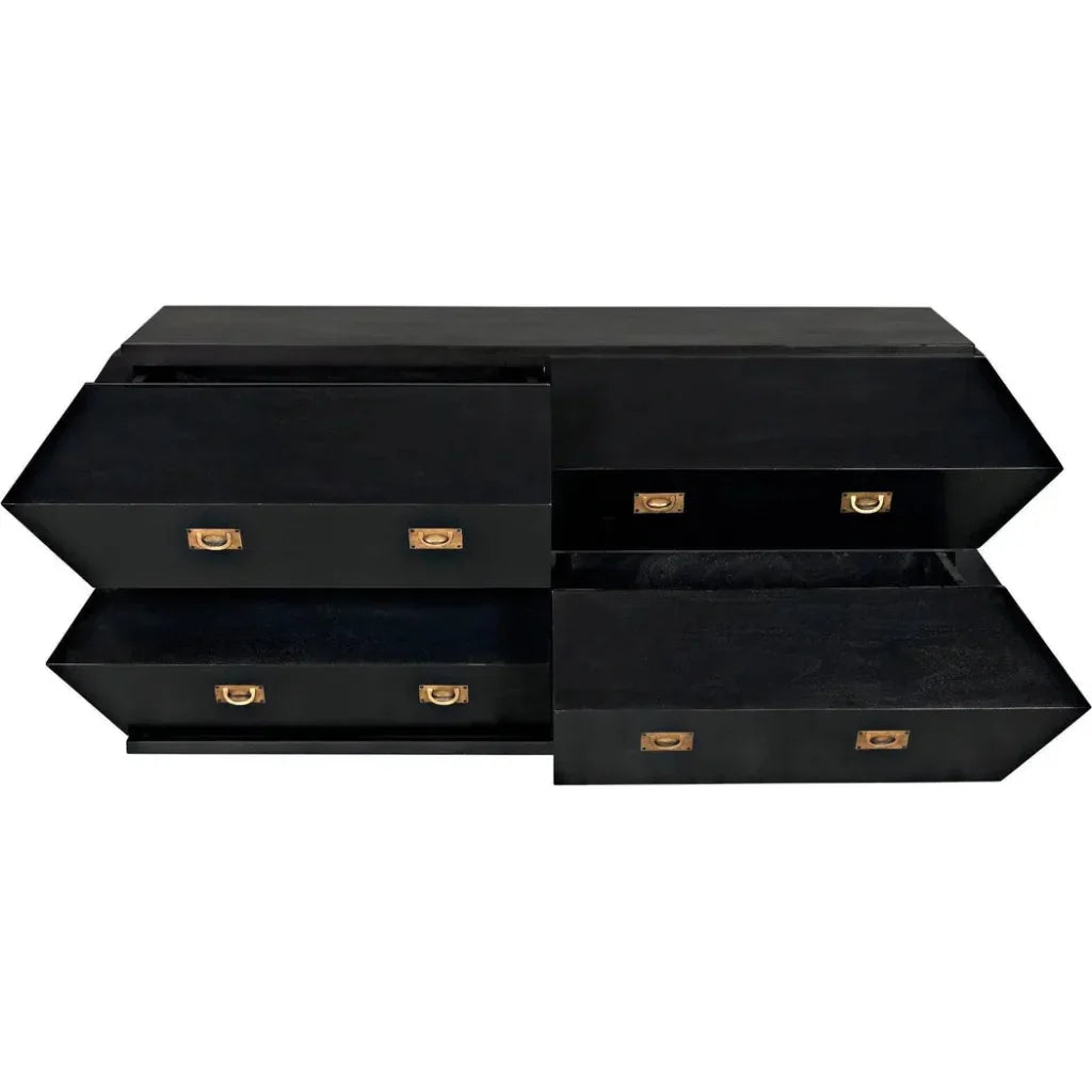 Vico Wood Black Dresser - LOOMLAN - Noir - Dressers