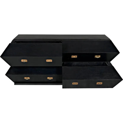 Vico Wood Black Dresser - LOOMLAN - Noir - Dressers
