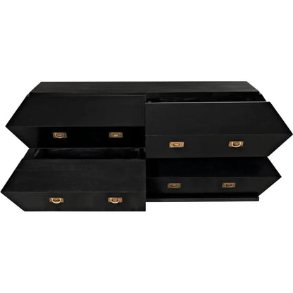 Vico Wood Black Dresser - LOOMLAN - Noir - Dressers
