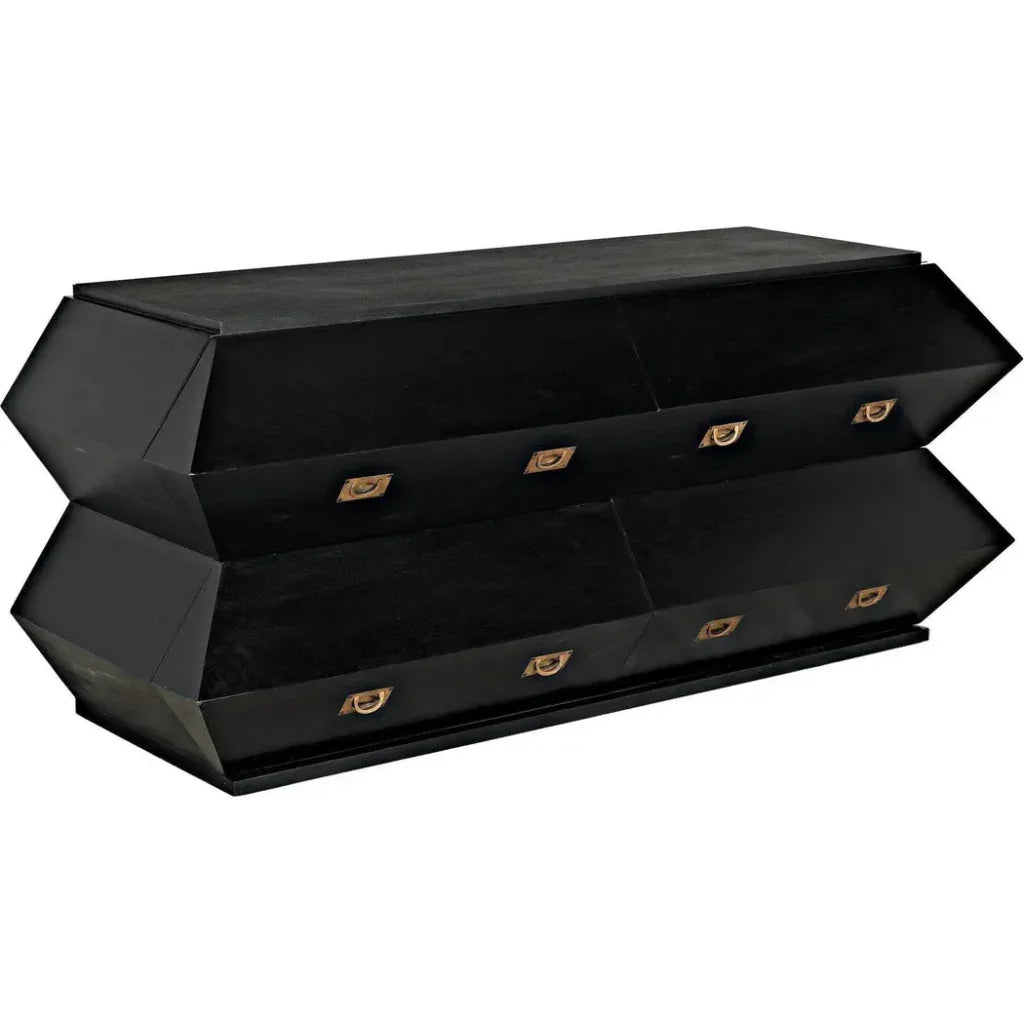 Vico Wood Black Dresser - LOOMLAN - Noir - Dressers