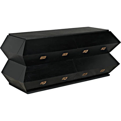 Vico Wood Black Dresser - LOOMLAN - Noir - Dressers