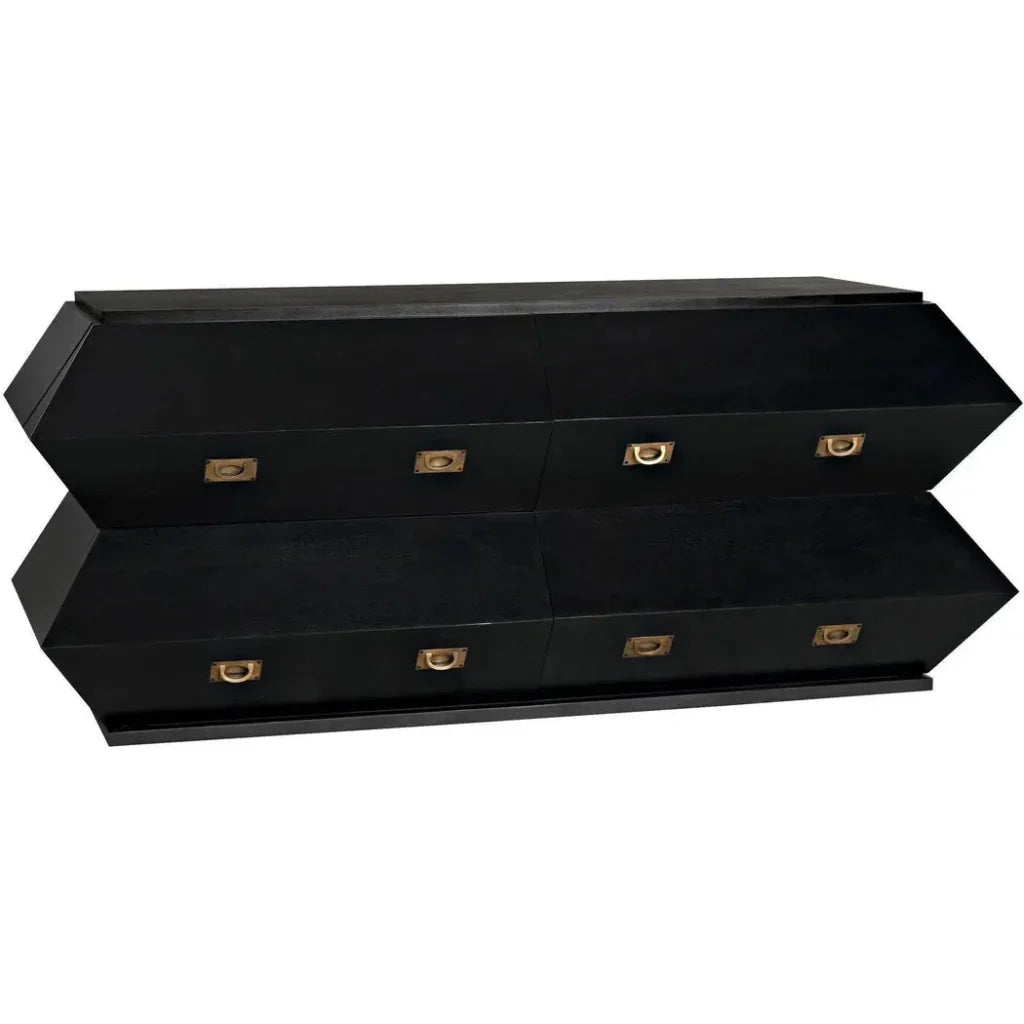 Vico Wood Black Dresser - LOOMLAN - Noir - Dressers