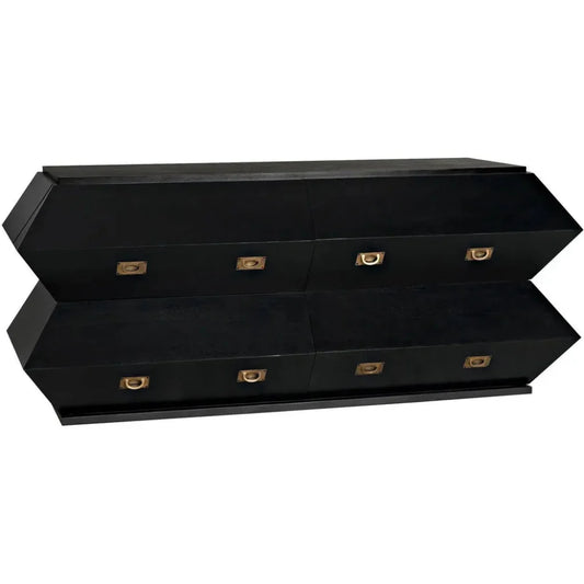 Vico Wood Black Dresser - LOOMLAN - Noir - Dressers
