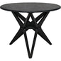 Victor Wood Round Dining Table-Dining Tables-Noir-LOOMLAN