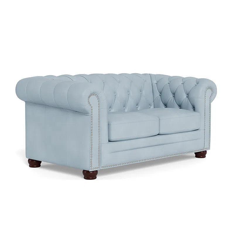 Victoria Leather Chesterfield Loveseat - LOOMLAN - Uptown Sebastian - Sofas & Loveseats