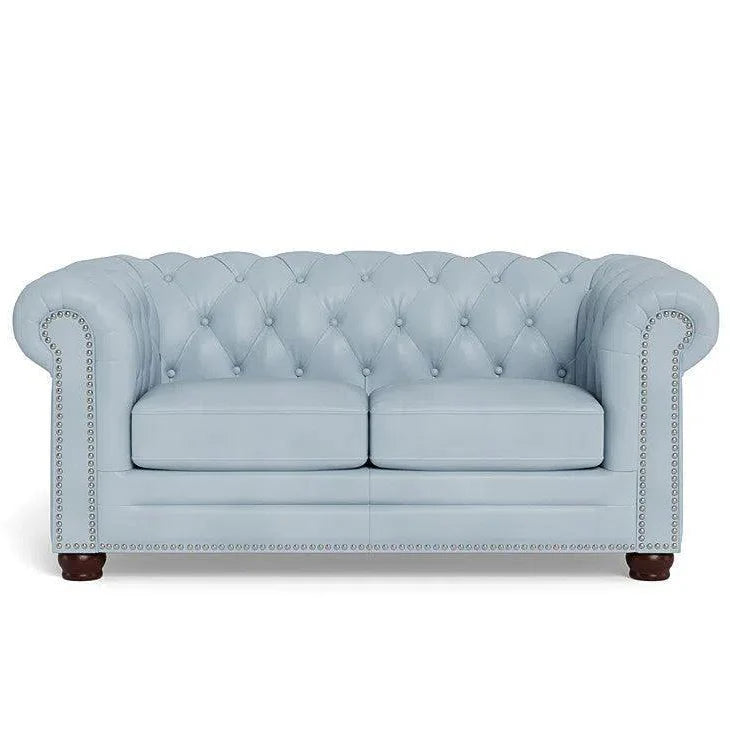 Victoria Leather Chesterfield Loveseat - LOOMLAN - Uptown Sebastian - Sofas & Loveseats