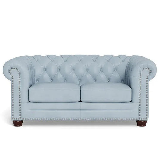 Victoria Leather Chesterfield Loveseat - LOOMLAN - Uptown Sebastian - Sofas & Loveseats