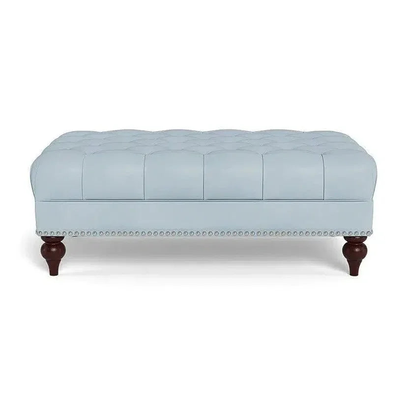 Victoria Leather Ottoman - LOOMLAN - Uptown Sebastian - Ottomans
