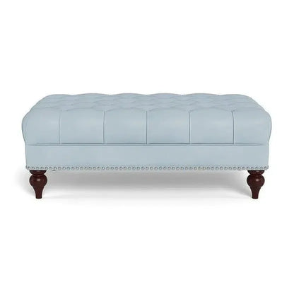 Victoria Leather Ottoman - LOOMLAN - Uptown Sebastian - Ottomans
