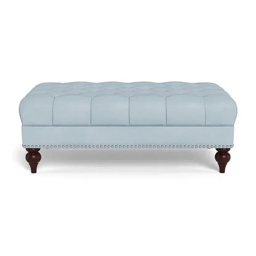 Victoria Leather Ottoman - LOOMLAN - Uptown Sebastian - Ottomans