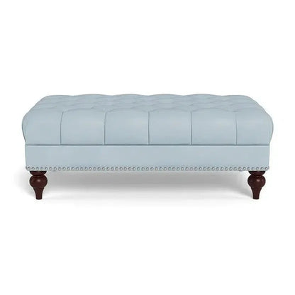 Victoria Leather Ottoman - LOOMLAN - Uptown Sebastian - Ottomans